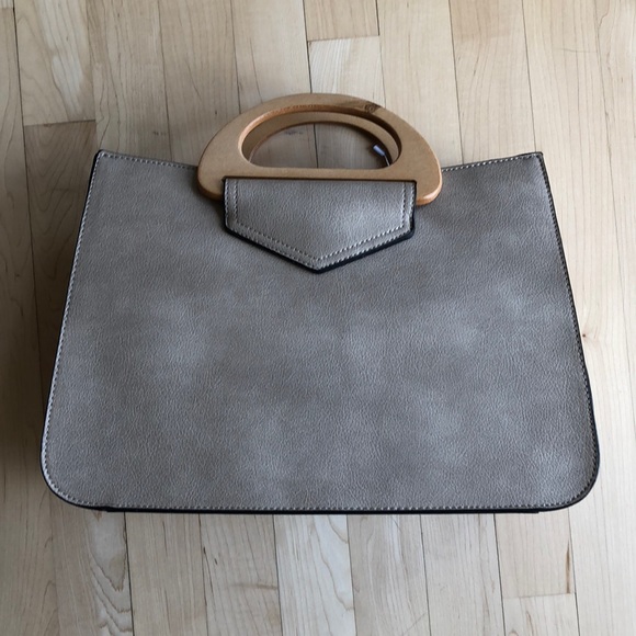 Vegan leather satchel or cross body bag - Picture 3 of 6